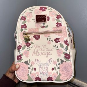 LOUNGEFLY Harry Potter Always Floral Mini Backpack